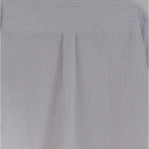 Geoffrey Beene Men's Slim Fit Dress Shirt, Size L, White and Purple Stripe. - Picture 6 of 9